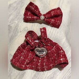 Labubu Fashion Outfit Set (Red Tweed) - NIB